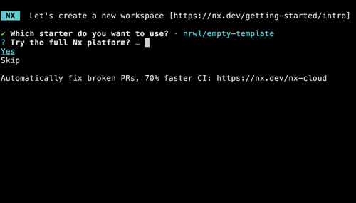 Try the full Nx platform prompt
